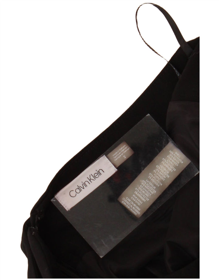 CALVIN KLEIN Womens Pencil Skirt US 2 XS W28  Black Polyester