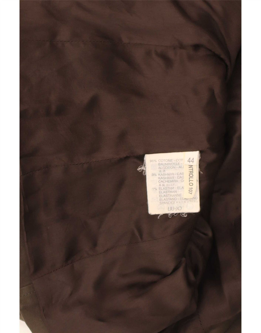 Liu Jo Womens 3 Button Blazer Jacket IT 44 Medium Brown Cotton