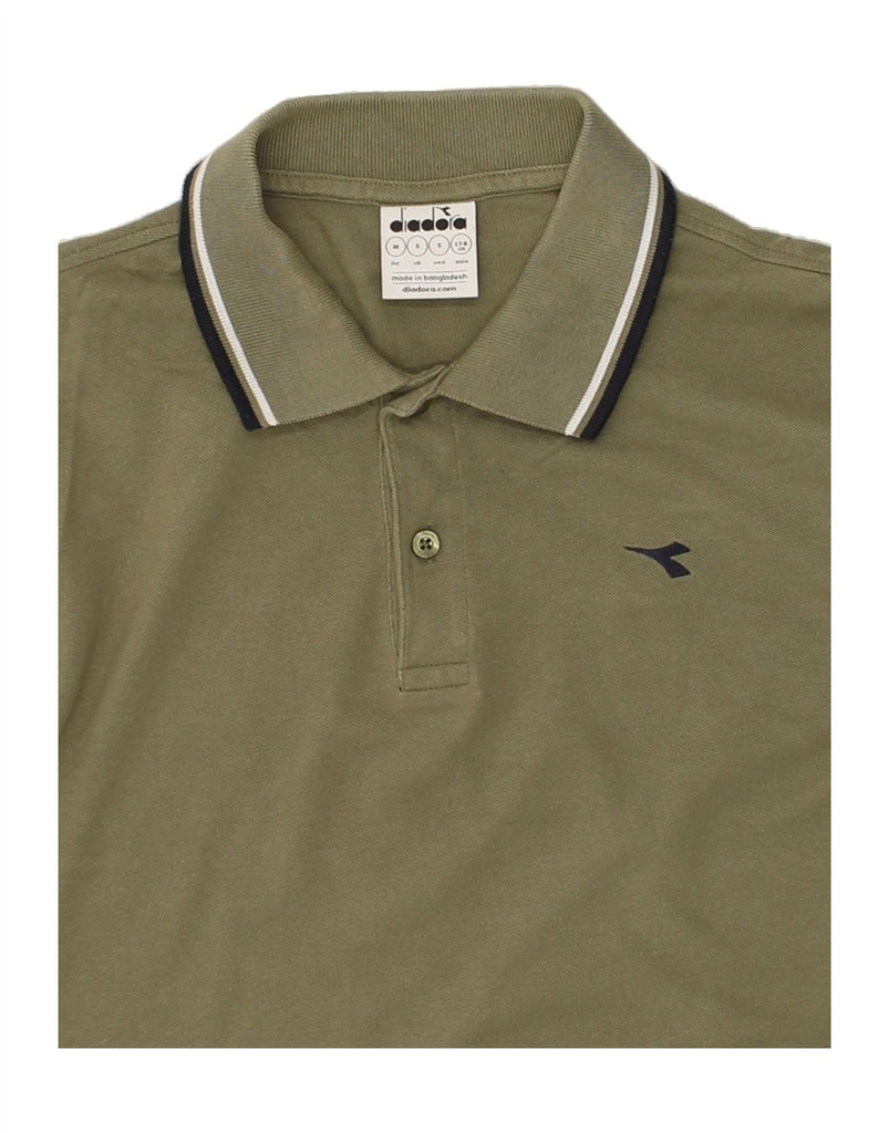 DIADORA Mens Polo Shirt Small Khaki Cotton | Vintage Diadora | Thrift | Second-Hand Diadora | Used Clothing | Messina Hembry 