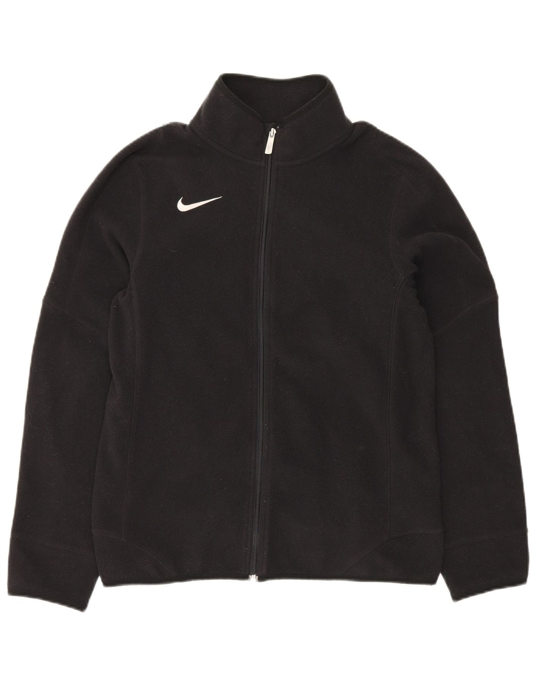 NIKE Mens Fleece Jacket UK 36 Small Black Polyester