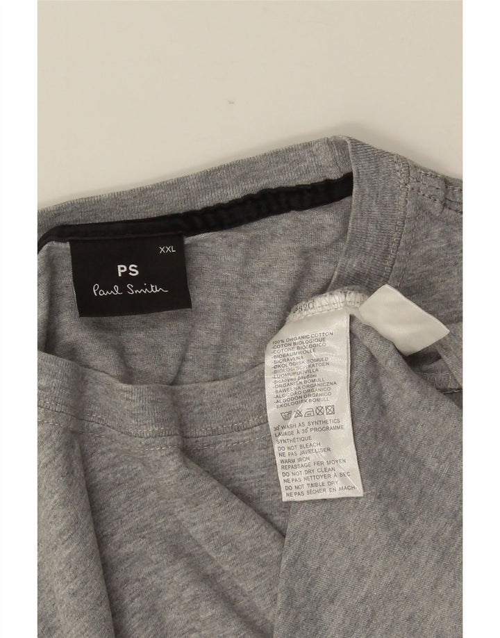 PAUL SMITH Mens T-Shirt Top 2XL Grey Cotton