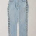 LEVI'S Womens 501 Graphic Straight Jeans W25 L26 Blue Cotton Vintage Levi's and Second-Hand Levi's from Messina Hembry 