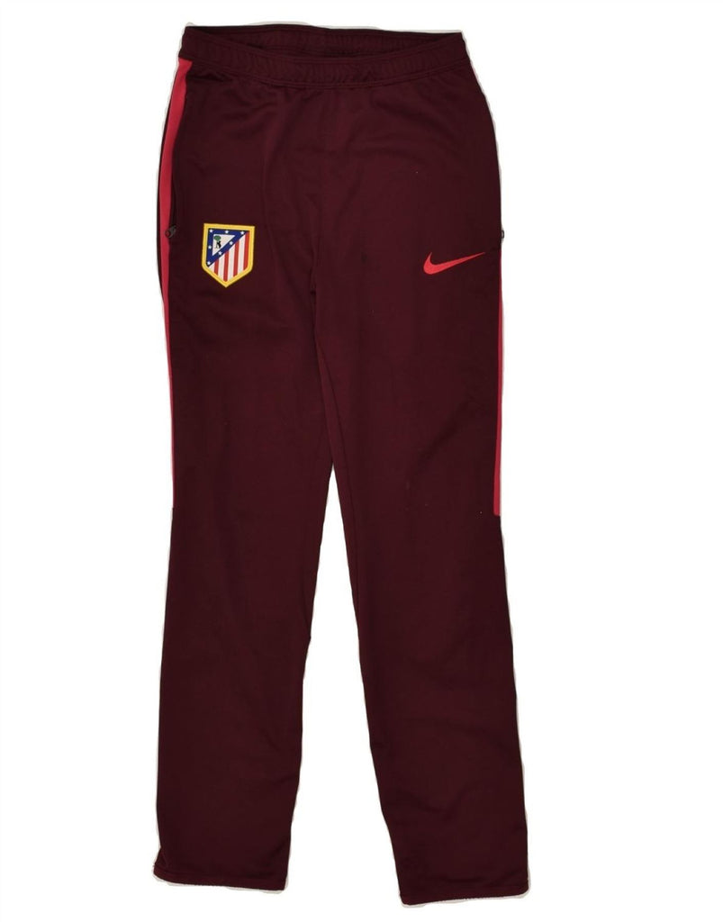 NIKE Boys Dri Fit Tracksuit Trousers 10-11 Years Medium Maroon Polyester | Vintage Nike | Thrift | Second-Hand Nike | Used Clothing | Messina Hembry 