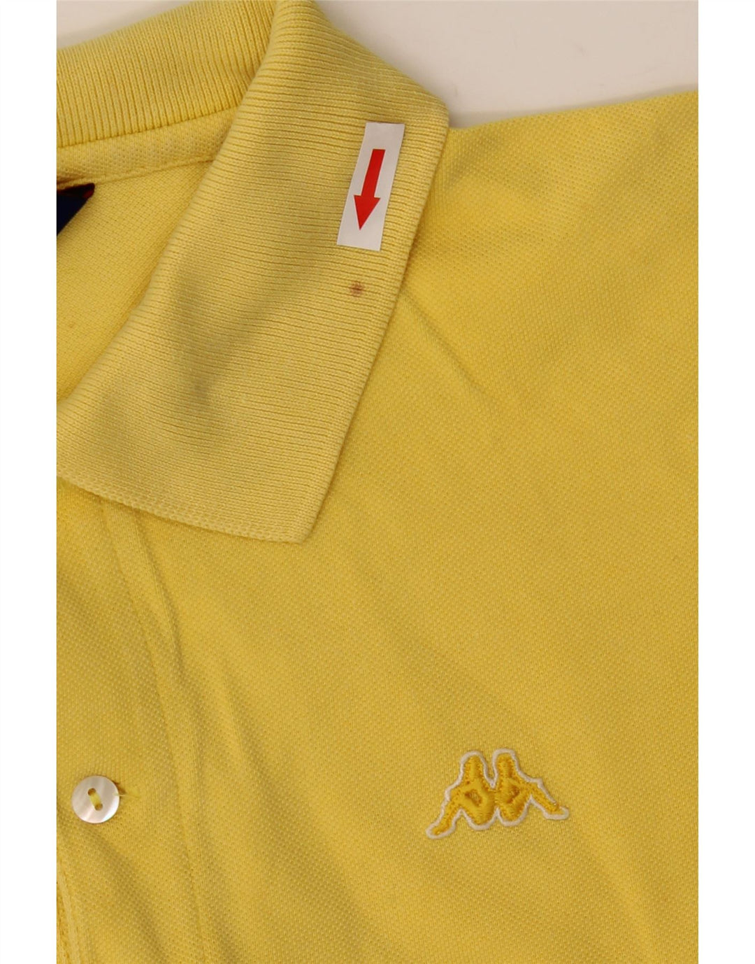 Kappa Mens Polo Shirt Large Yellow Cotton