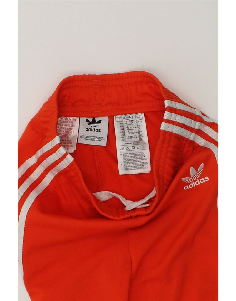 ADIDAS Baby Boys Joggers Tracksuit Trousers 18-24 Months Red Polyester | Vintage Adidas | Thrift | Second-Hand Adidas | Used Clothing | Messina Hembry 