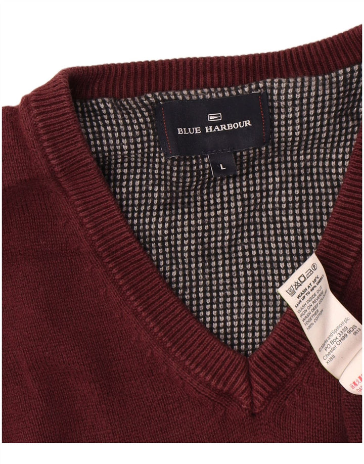 Marks & Spencer Mens Blue Harbour Vest Tank Top Large Burgundy Cotton