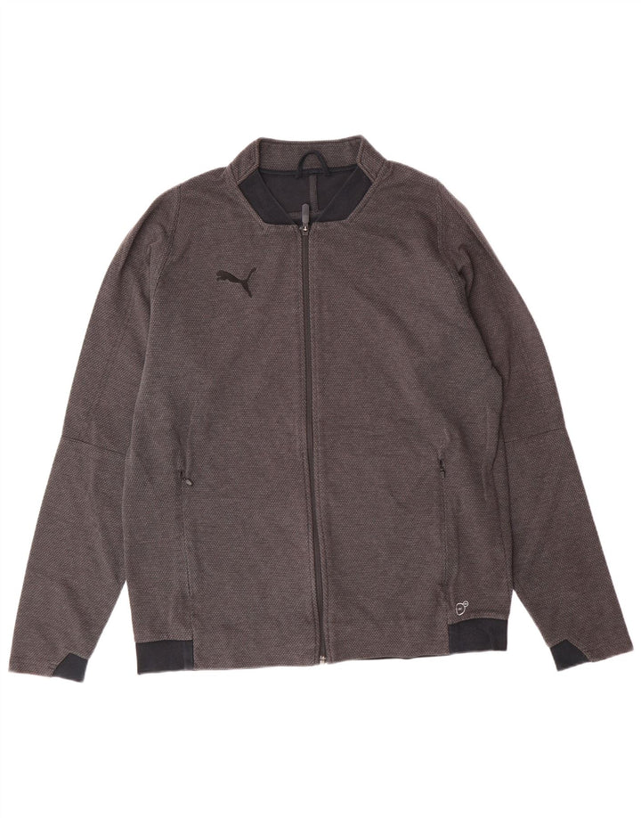 Puma Mens Tracksuit Top Jacket Large Grey Cotton