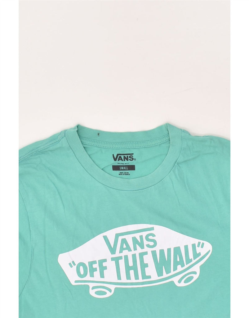 VANS Mens Slim Fit Graphic T-Shirt Top Small Turquoise | Vintage Vans | Thrift | Second-Hand Vans | Used Clothing | Messina Hembry 