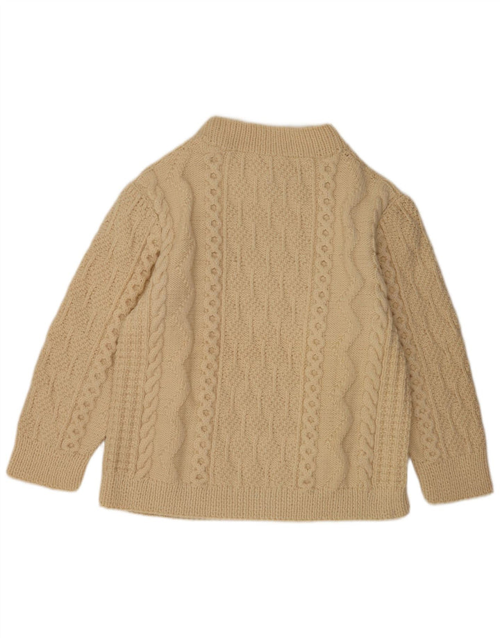 Vintage Mens Turtle Neck Jumper Sweater Large Beige