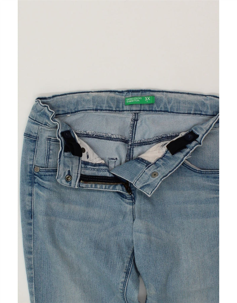 BENETTON Girls Skinny Jeans 15-16 Years 3XL  W28 L31  Blue Vintage Benetton and Second-Hand Benetton from Messina Hembry 