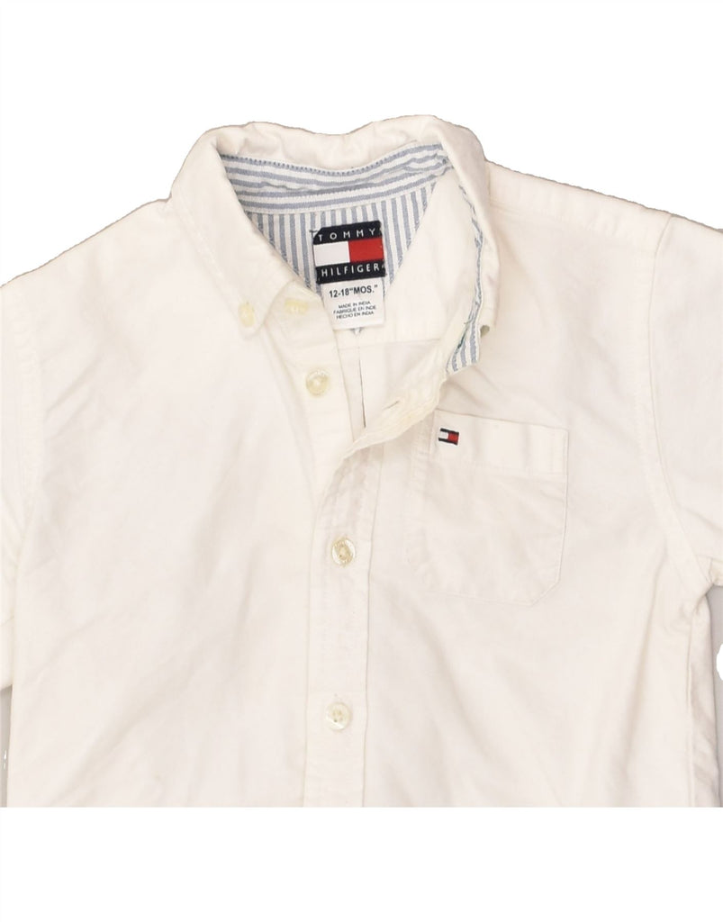 TOMMY HILFIGER Baby Boys Shirt 12-18 Months White Cotton | Vintage Tommy Hilfiger | Thrift | Second-Hand Tommy Hilfiger | Used Clothing | Messina Hembry 