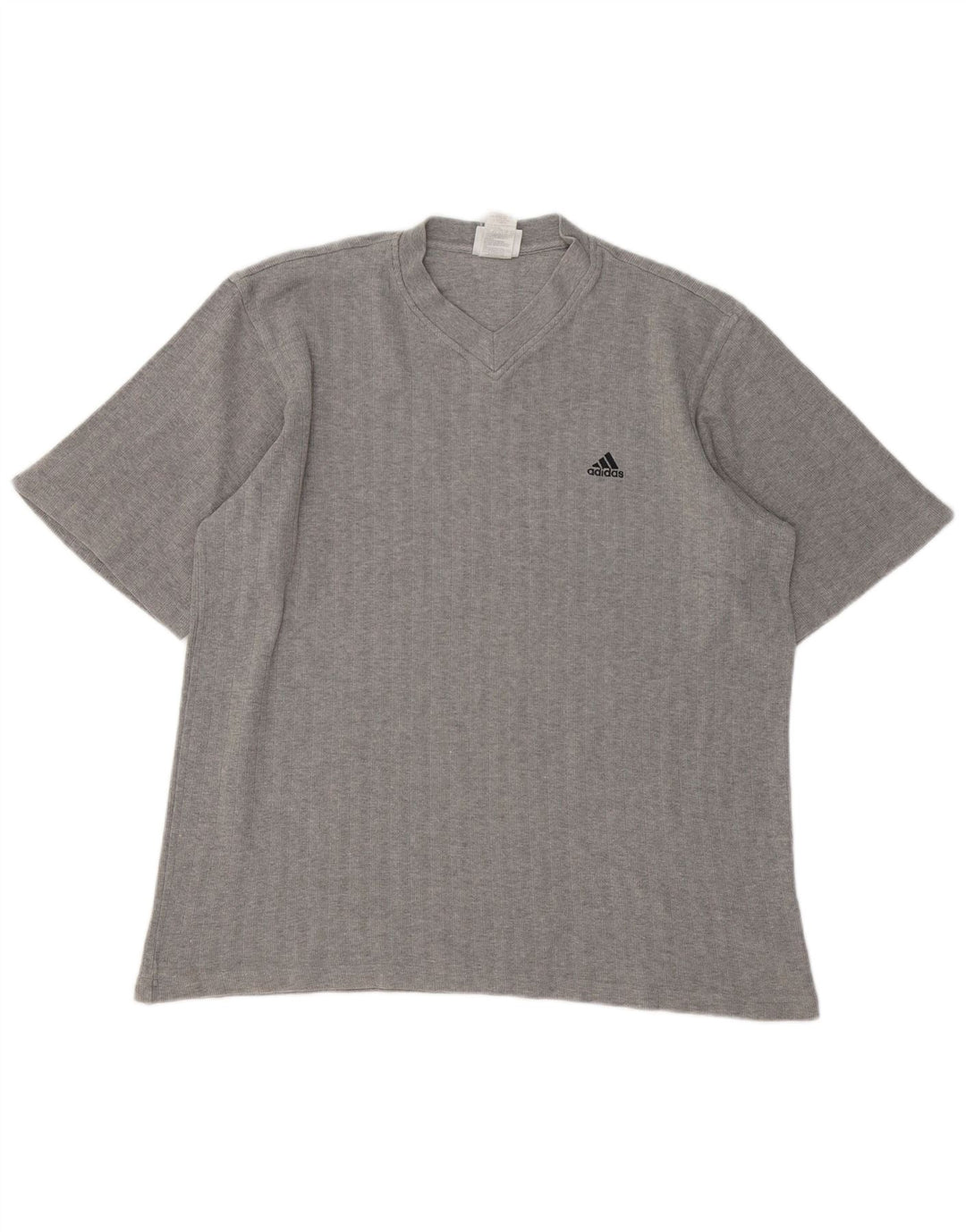 ADIDAS Mens T-Shirt Top Large Grey Cotton