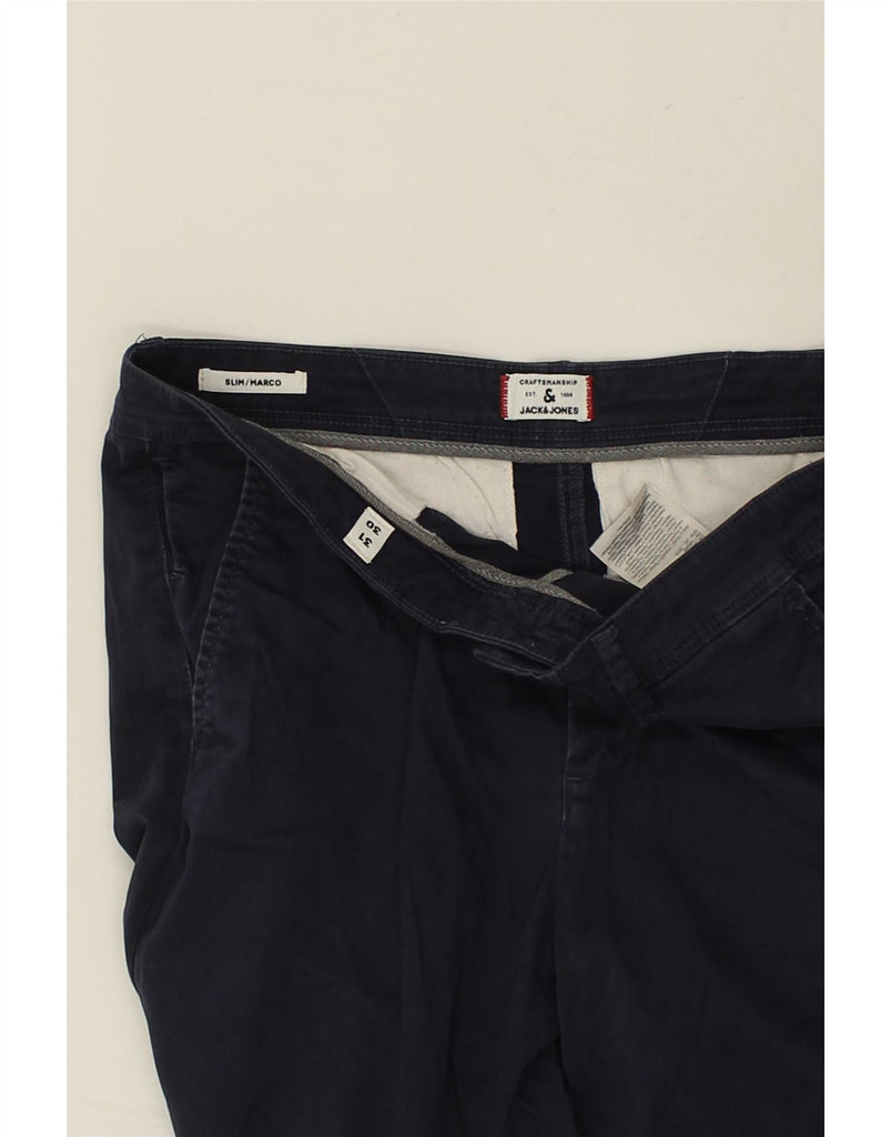 JACK & JONES Womens Marco Slim Chino Trousers W31 L30 Navy Blue Cotton | Vintage Jack & Jones | Thrift | Second-Hand Jack & Jones | Used Clothing | Messina Hembry 