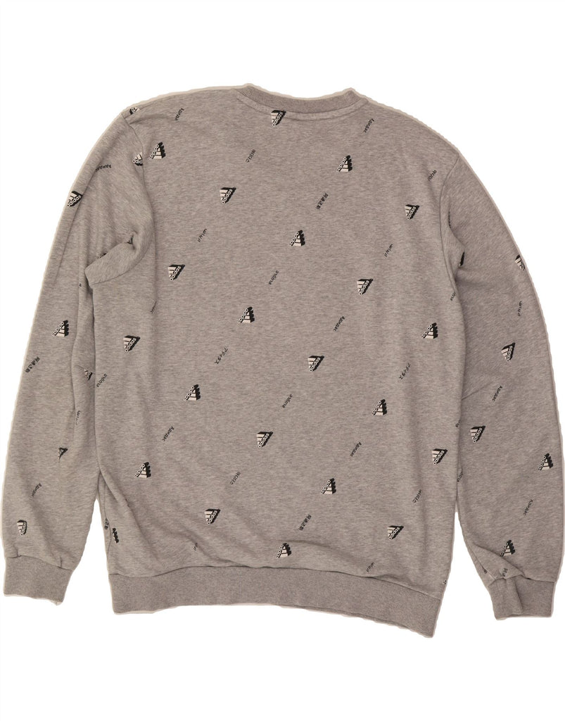 ADIDAS Mens Graphic Sweatshirt Jumper XL Grey Cotton Vintage Adidas and Second-Hand Adidas from Messina Hembry 
