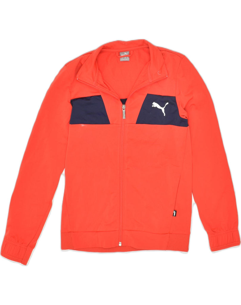 PUMA Boys Tracksuit Top Jacket 11-12 Years Red Colourblock | Vintage Puma | Thrift | Second-Hand Puma | Used Clothing | Messina Hembry 