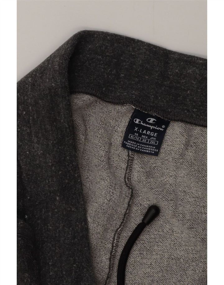 CHAMPION Womens Graphic Tracksuit Trousers Joggers UK 18 XL  Grey Flecked