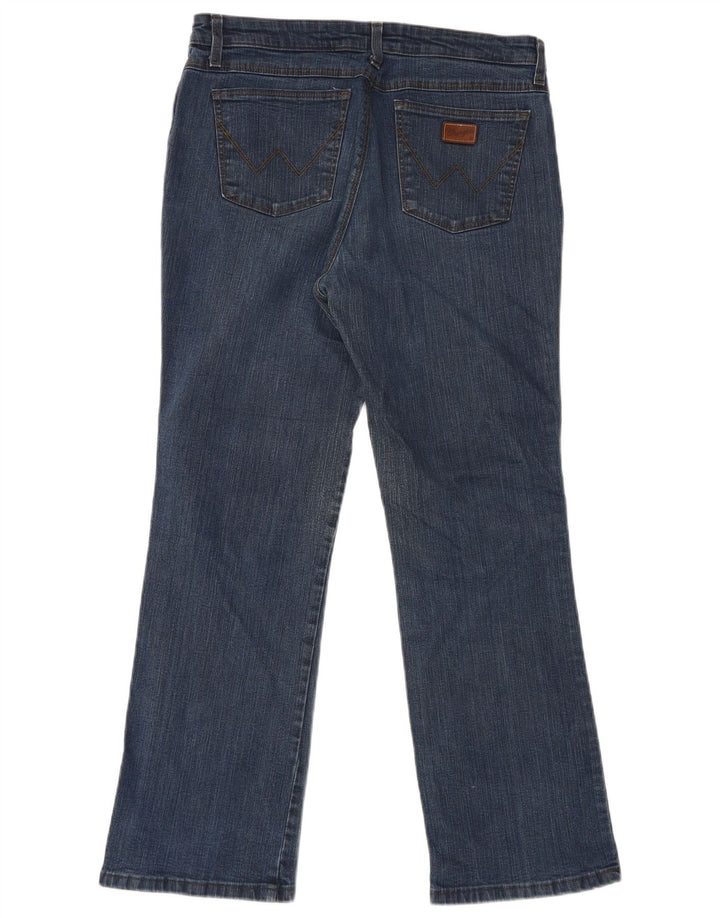 Wrangler Womens Bootcut Jeans W34 L30 Navy Blue Cotton