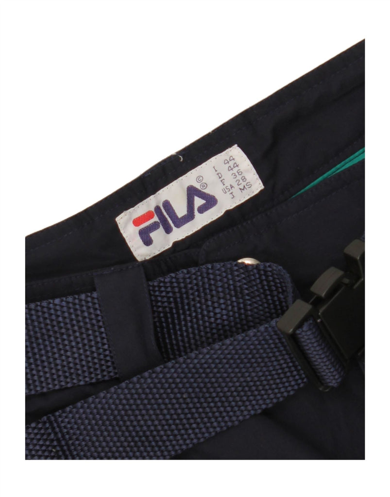 FILA Womens Ski Trousers IT 44 Medium W30 L27 Navy Blue Polyester Vintage Fila and Second-Hand Fila from Messina Hembry 