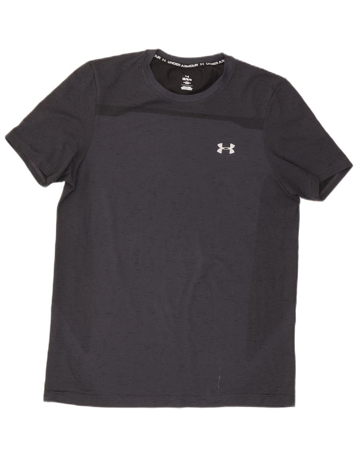 Under Armour Mens Fitted T-Shirt Top Large Grey Flecked