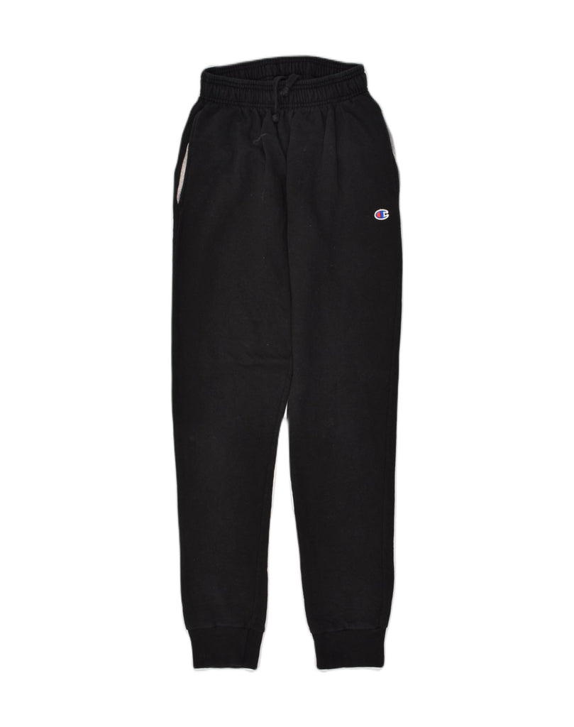 CHAMPION Mens Tracksuit Trousers Joggers Small Black Cotton | Vintage Champion | Thrift | Second-Hand Champion | Used Clothing | Messina Hembry 