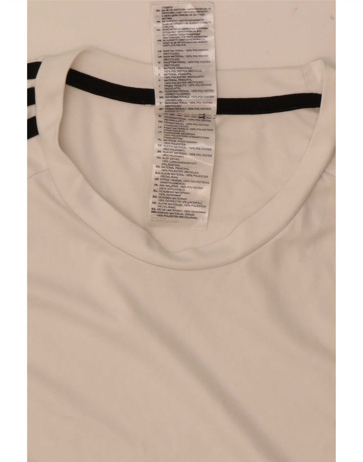 Adidas Mens Aeroready T-Shirt Top Large White Polyester