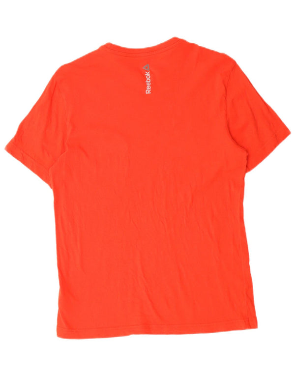 Reebok Mens Graphic T-Shirt Top Small Red Cotton