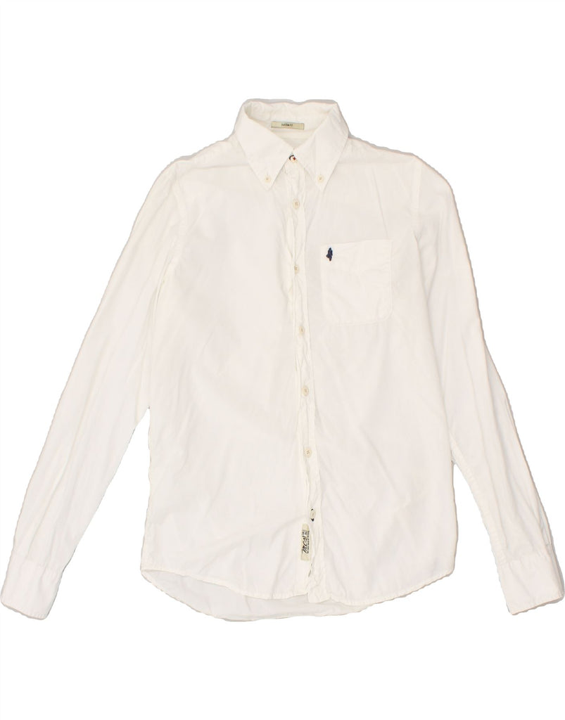 MARLBORO CLASSICS Mens Custom Fit Shirt Small White Cotton | Vintage Marlboro Classics | Thrift | Second-Hand Marlboro Classics | Used Clothing | Messina Hembry 