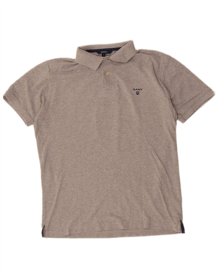 Gant Mens Polo Shirt Medium Grey Cotton