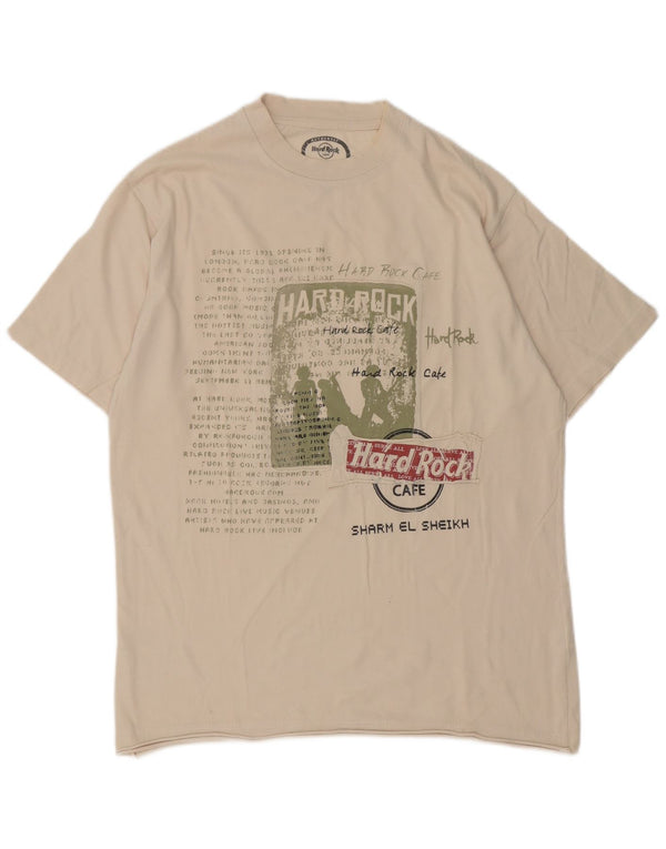 Hard Rock Cafe Mens Sharm El Sheikh Graphic T-Shirt Top Large Off White