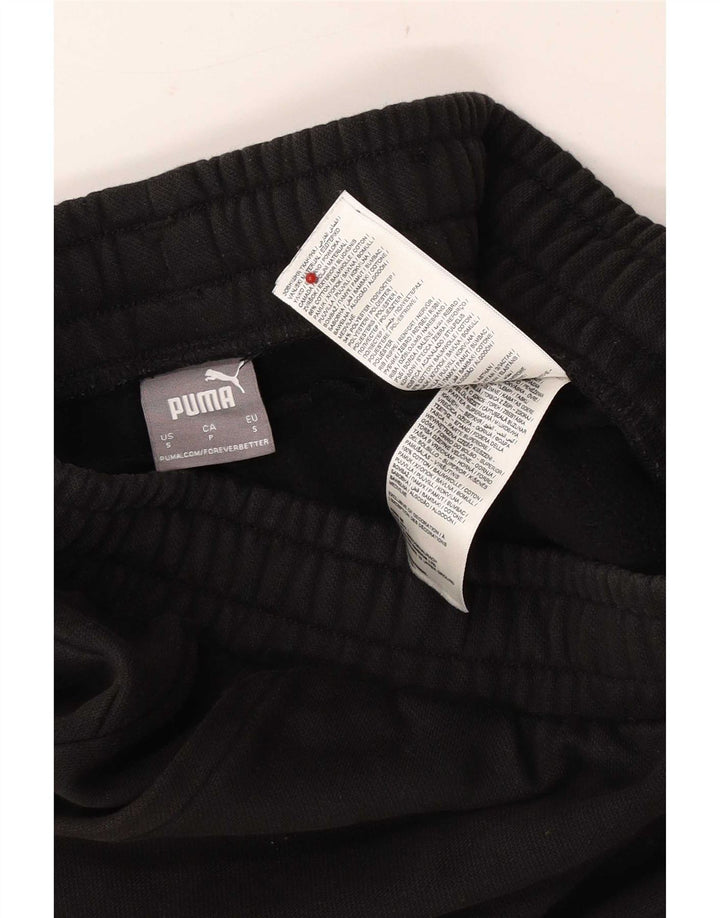 Puma Mens Tracksuit Trousers Joggers Small Black Cotton