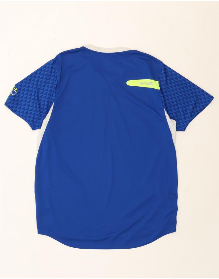 Adidas Mens Graphic T-Shirt Top XL Blue Colourblock Polyester