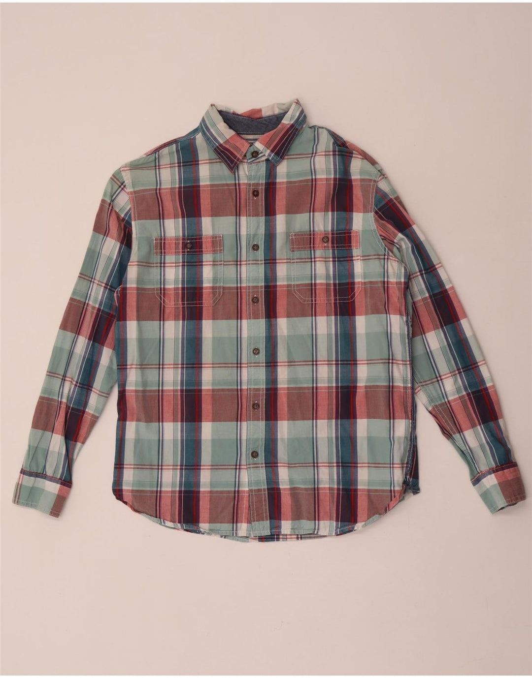 Lee Mens Shirt Medium Green Check Cotton