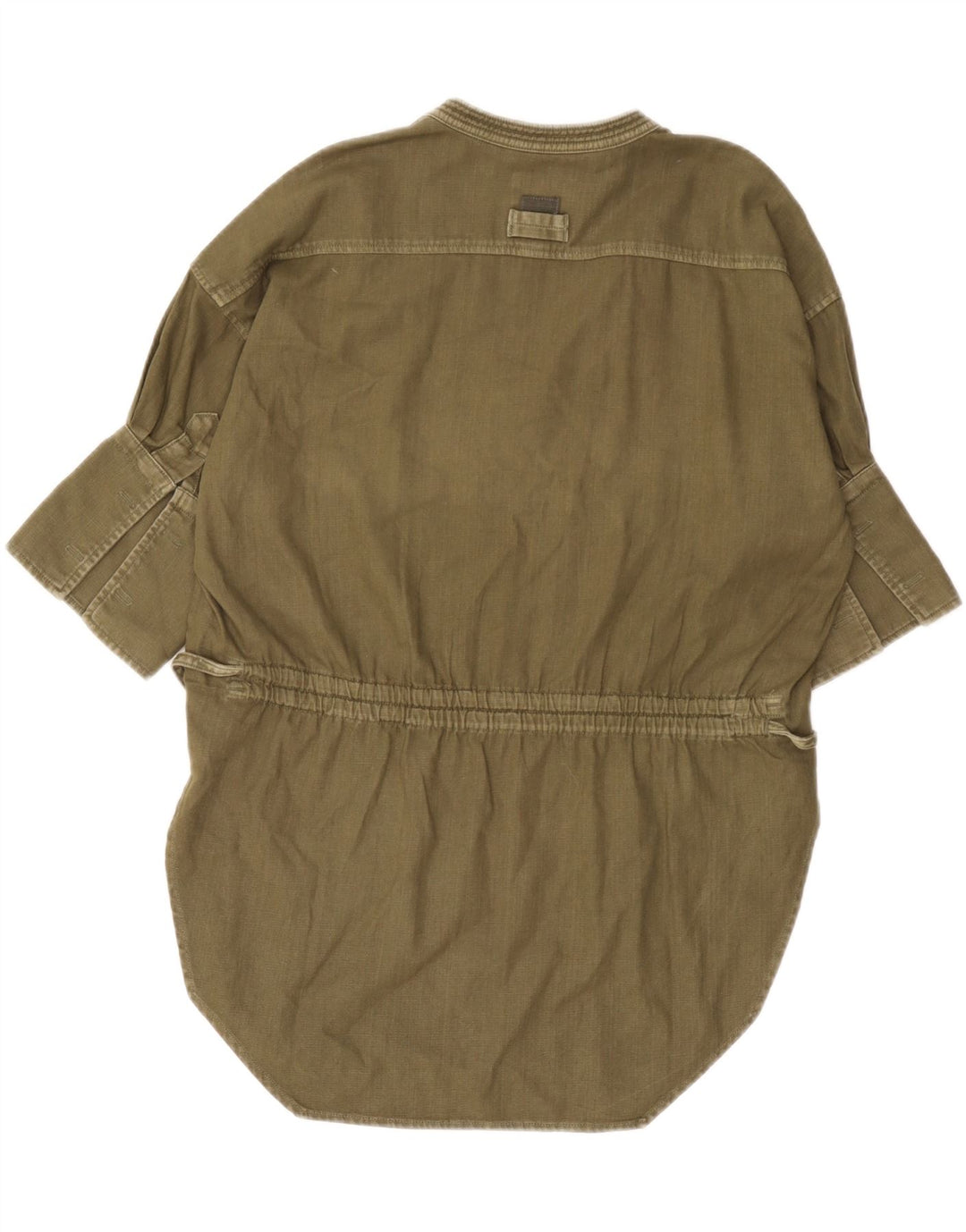 G-Star Womens Oversized Tunic Dress UK 10 Small Khaki Cotton