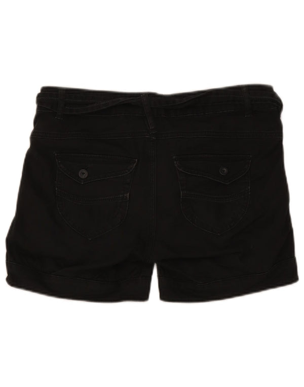 Tommy Hilfiger Womens Pegged Chino Shorts W29 Medium Black Cotton