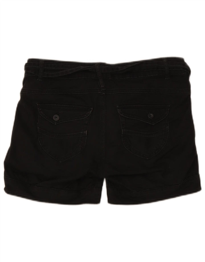 Tommy Hilfiger Womens Pegged Chino Shorts W29 Medium Black Cotton