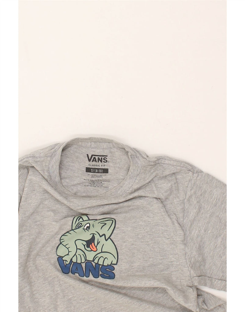 VANS Girls Classic Fit Graphic T-Shirt Top 8-9 Years Small Grey | Vintage Vans | Thrift | Second-Hand Vans | Used Clothing | Messina Hembry 