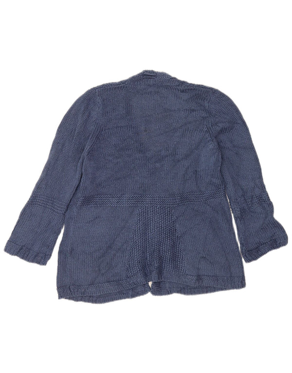Marks & Spencer Womens 3/4 Sleeve Cardigan Sweater UK 14 Medium Blue