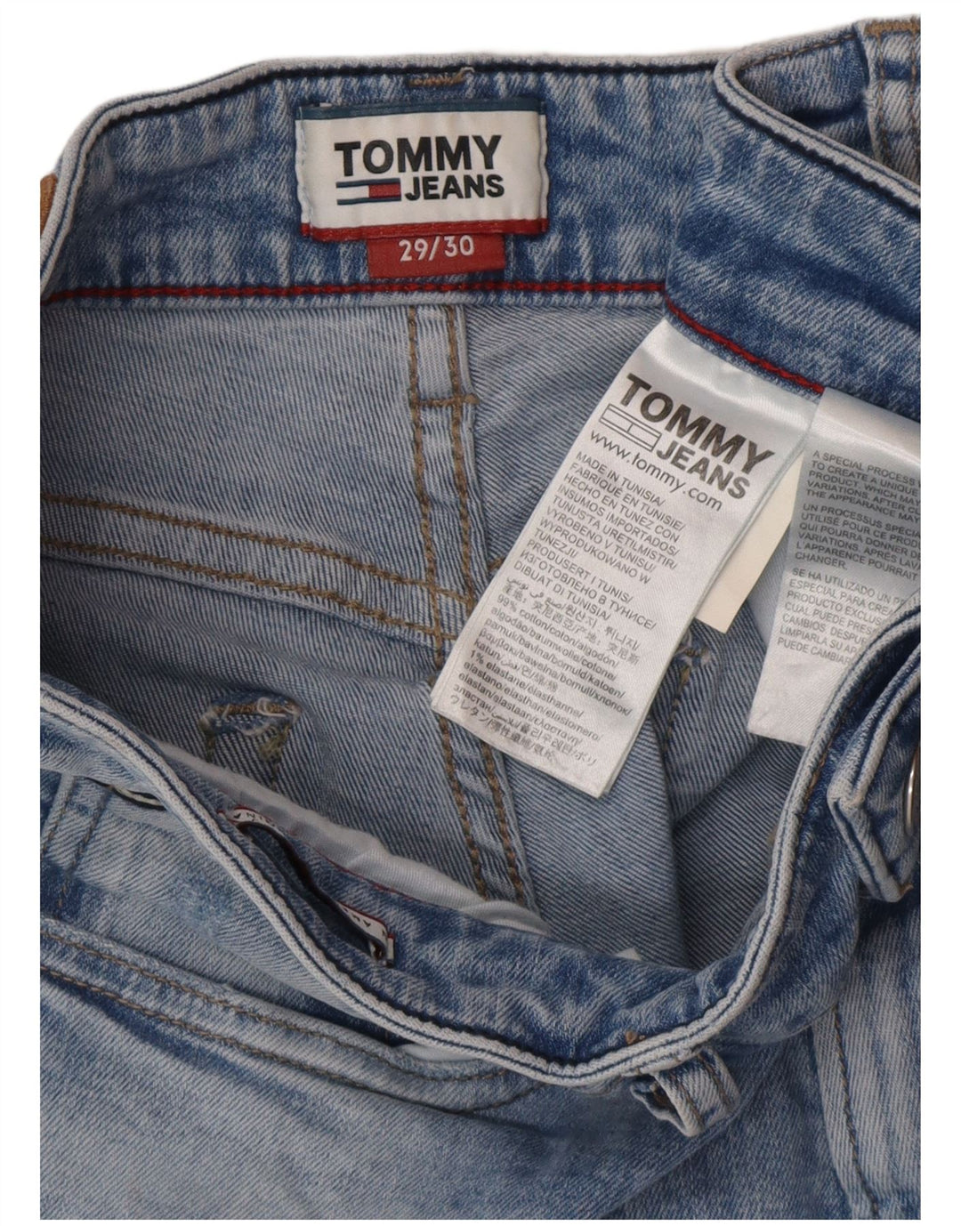 TOMMY HILFIGER Mens Slim Jeans W29 L30 Blue Cotton