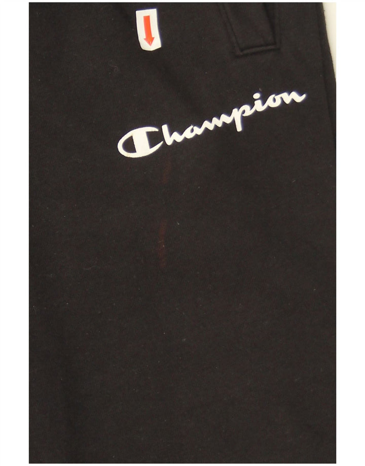 Champion Mens Tracksuit Trousers Joggers Small  Black Cotton