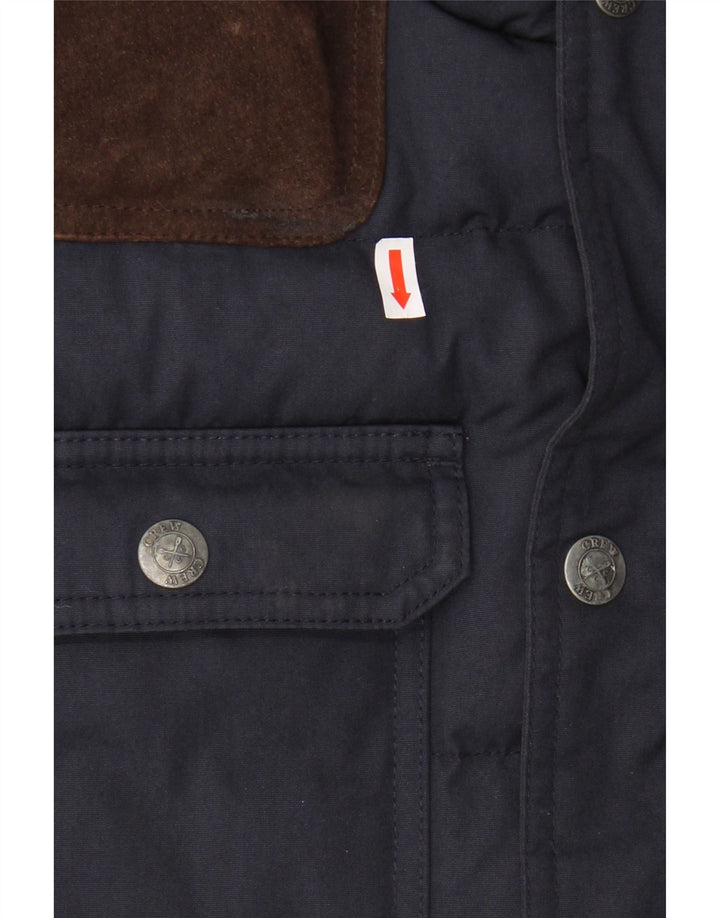 Crew Clothing Mens Padded Gilet UK 38 Medium Navy Blue Polyester