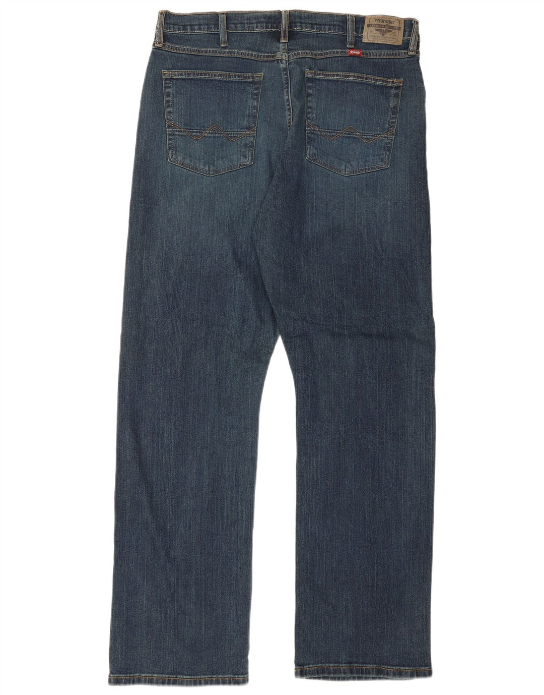 Wrangler Mens Relaxed Fit Bootcut Jeans W36 L32 Navy Blue Cotton