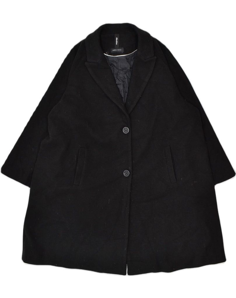 FIORELLA RUBINO Womens Overcoat One Size Black Polyester | Vintage | Thrift | Second-Hand | Used Clothing | Messina Hembry 