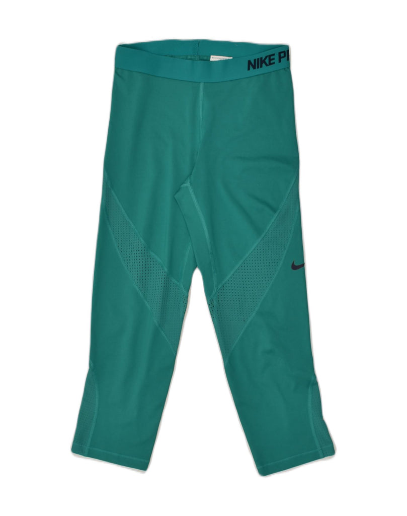 NIKE Womens Tracksuit Trousers UK 12 Medium Turquoise | Vintage Nike | Thrift | Second-Hand Nike | Used Clothing | Messina Hembry 