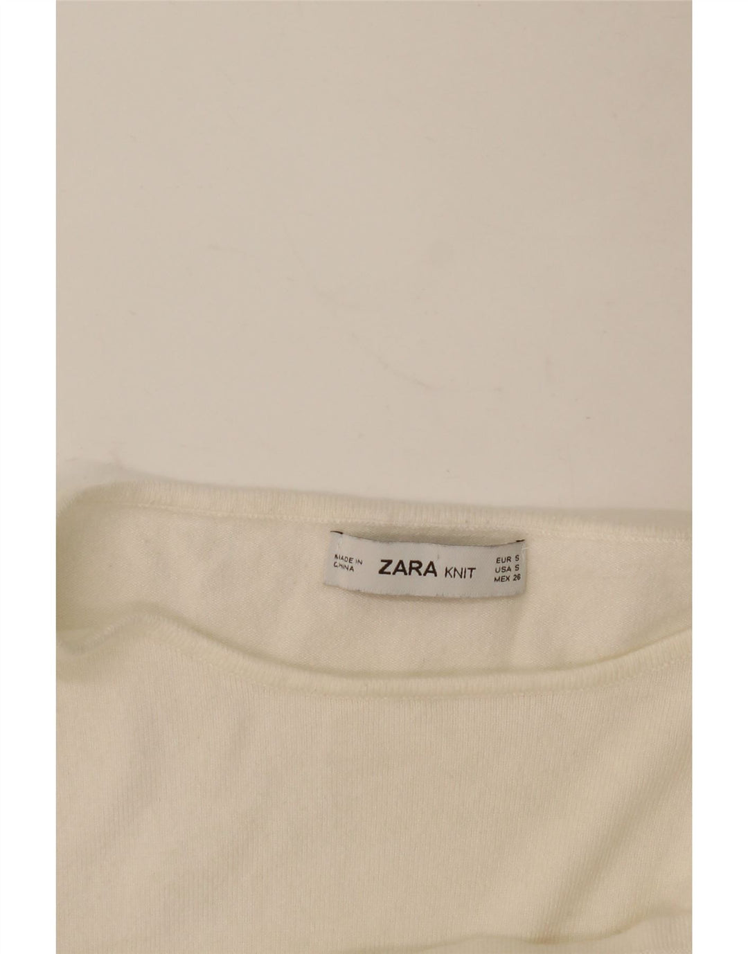 Zara Womens Ruffle Oversized Boat Neck Jumper Sweater UK 10 Small Off White