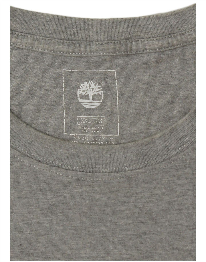TIMBERLAND Mens Regular Fit Graphic T-Shirt Top 2XL Grey