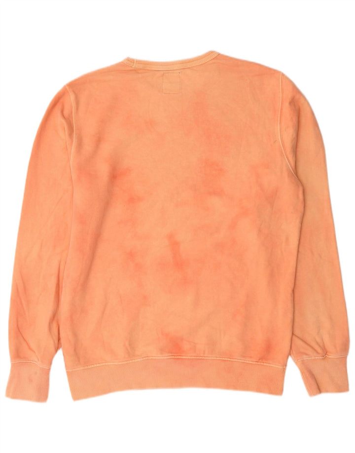 Superdry Mens Sweatshirt Jumper XL Orange Tie Dye Cotton