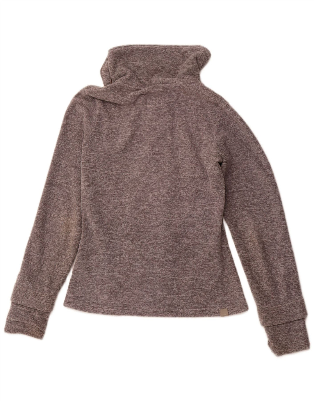 BENCH Womens Graphic Fleece Jacket UK 12 Medium Grey Polyester