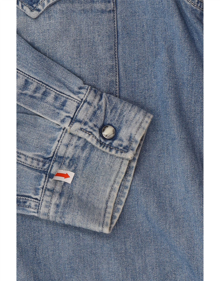 LEVI'S Mens Denim Shirt Large Blue Cotton