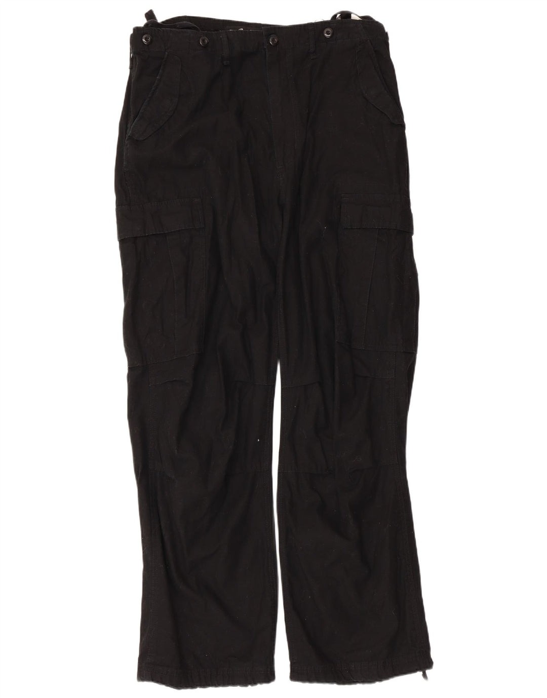 Brandit Mens Straight Cargo Trousers 3XL W40 L32 Black Cotton
