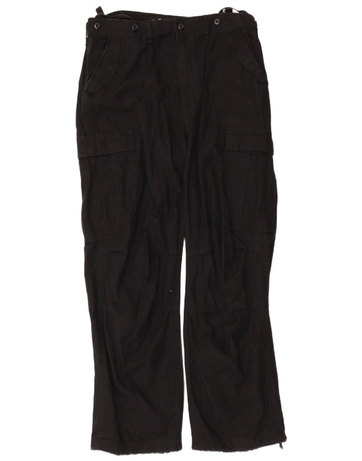 Brandit Mens Straight Cargo Trousers 3XL W40 L32 Black Cotton